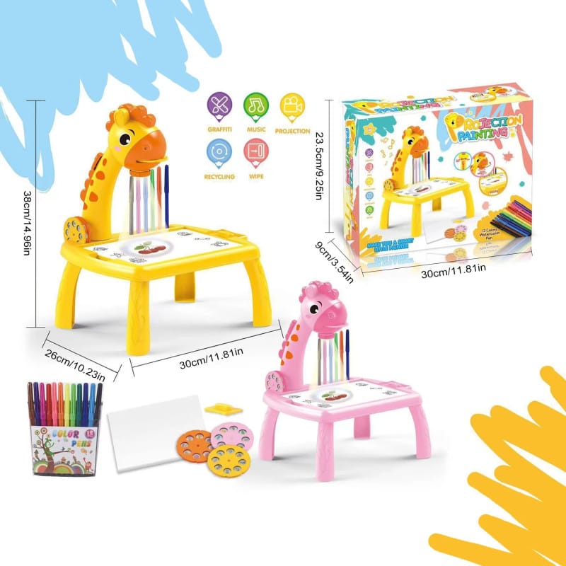 Giraffe LED Projector Drawing Table for Kids