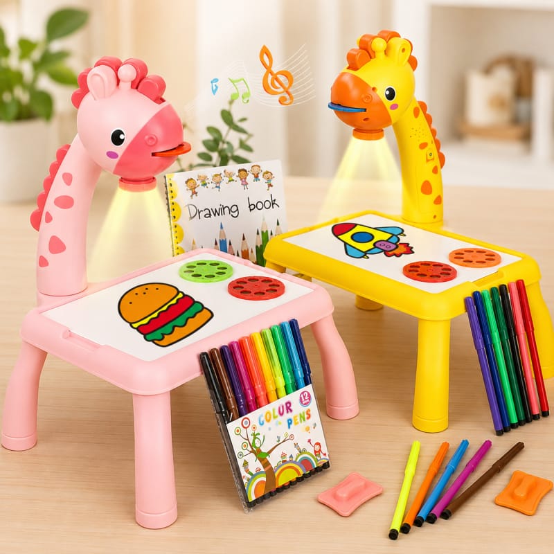 Giraffe LED Projector Drawing Table for Kids