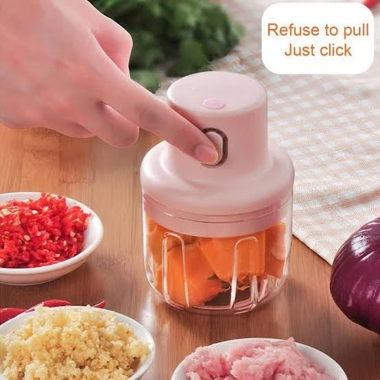 USB Rechargeable Mini Electric Garlic Food Chopper