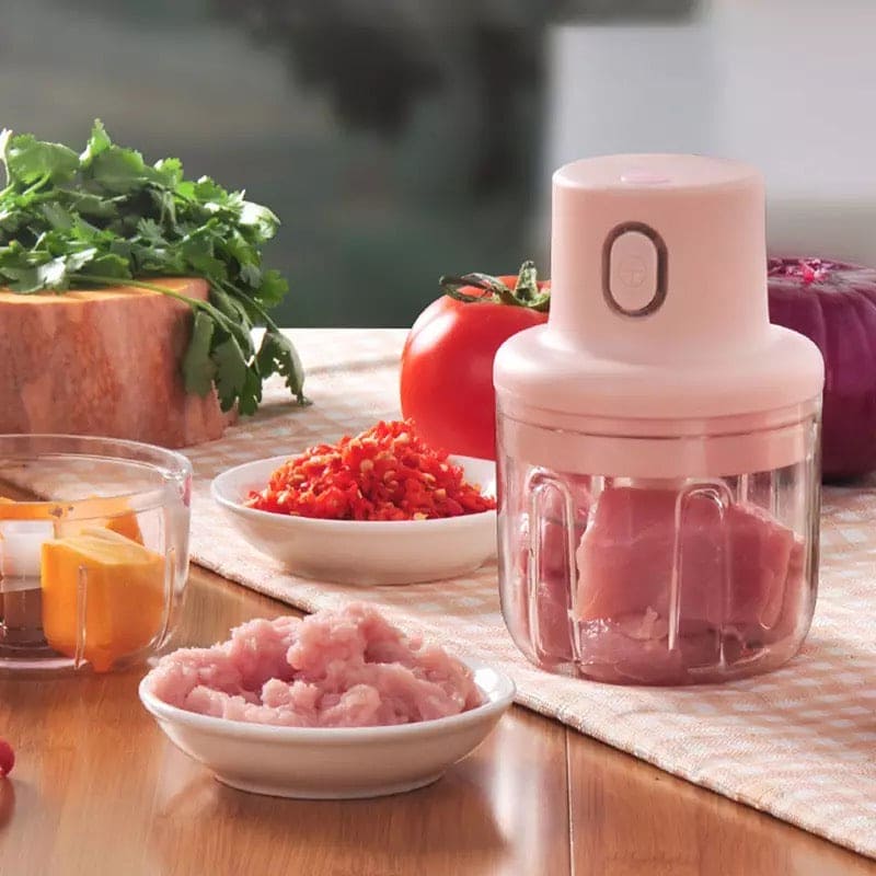 USB Rechargeable Mini Electric Garlic Food Chopper
