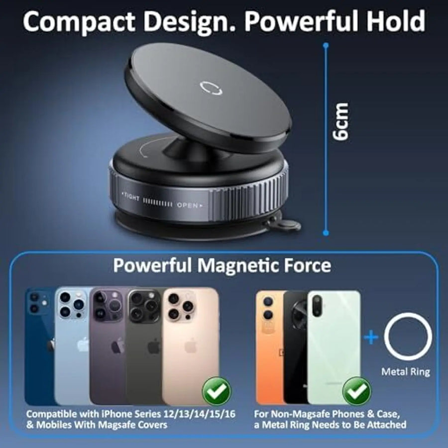 Magnetic Vacuum Phone Holder